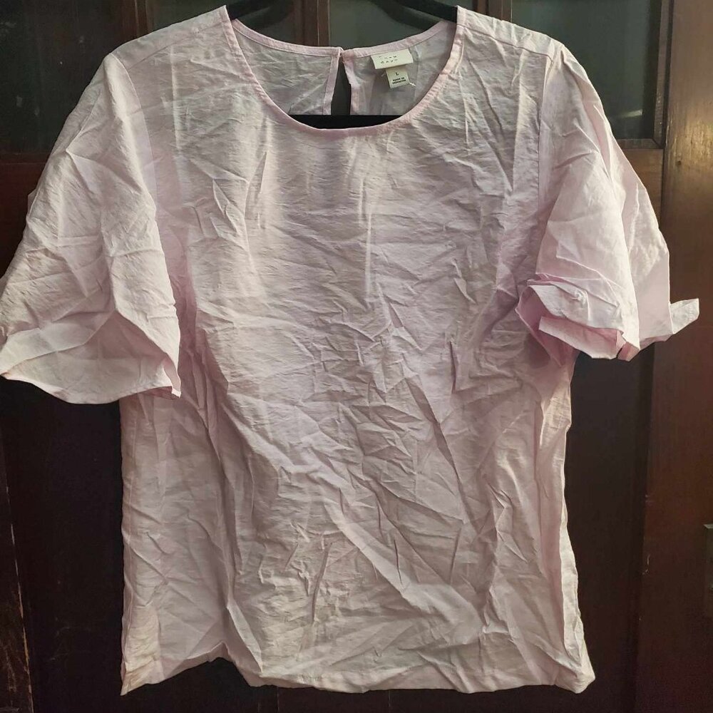 a new day Pink Cropped Blouse